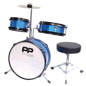 PP Drums Junior 3 Piece Drum Kit ~ Metallic Blue
