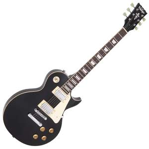 Vintage v100 guitar- chrome hardware- gloss black