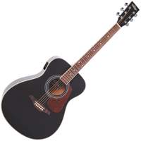 Vintage electro folk guitar - black