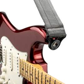 D'Addario Auto Lock Guitar Strap, Metal Grey