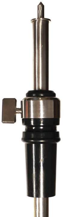 Bass Endpin Unit 16mm Steel Tube With Ebony/chrome Bulb