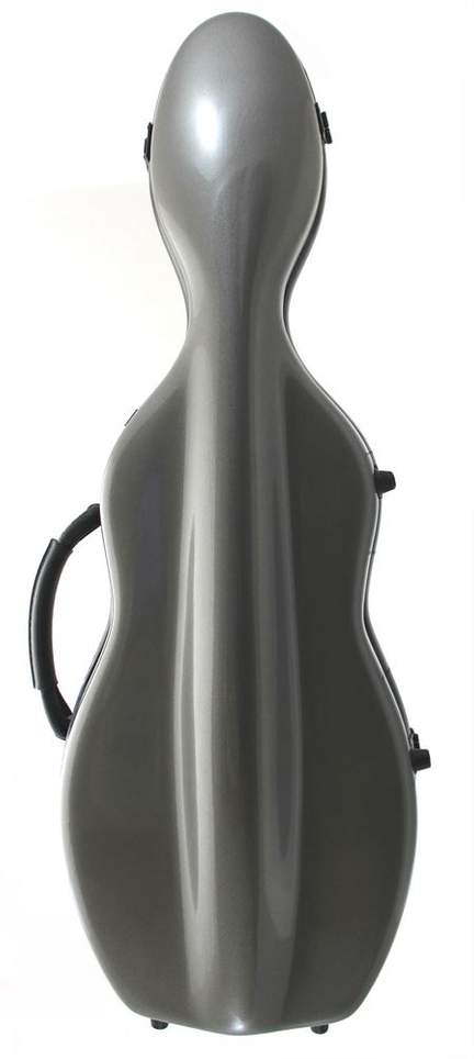 Gsj Compact Pc Violin Case With Detachable Bow Case Brushed Silver