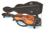 Gsj Compact Pc Violin Case With Detachable Bow Case Brushed Silver Product Image