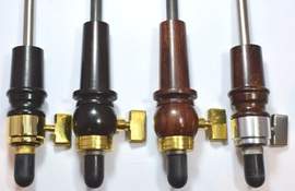 Cello Endpin C/fibre Rod 10mm Ebony/brass Double Locking