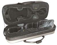 Gsj Compact Styro Double Violin Case Black/grey 4/4