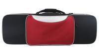 Primavera Oblong Violin Case Black/red 1/2