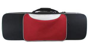 Primavera Oblong Violin Case Black/red 1/2