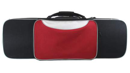 Primavera Oblong Violin Case Black/red 4/4
