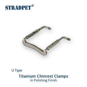 Stradpet Viola Chinrest Barrels U Clamp Polished Titanium