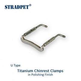 Stradpet Violin Chinrest Barrels U Clamp Polished Titanium