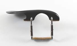 Violin Chinrest Ebony New Guarneri Premium Chrome Barrels