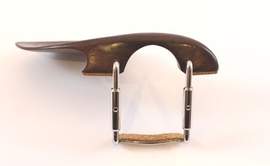 Violin Chinrest Rosewood New Guarneri Premium Chrome Barrels