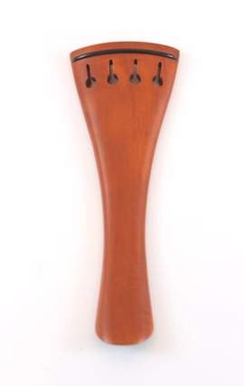 Violin Tailpiece Boxwood Round Black Fret Premium (109mm)
