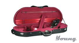 Young D Shape Viola Case Black/red 16.0-16.5