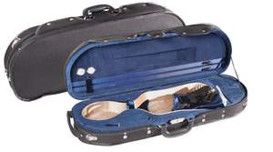 Young D Shaped Deluxe Violin Case Black/blue 4/4