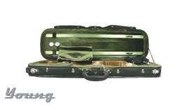 Young Oblong Deluxe Violin Case Black/green 4/4