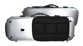 Young Pc Adjustable Oblong Viola Case 15-16.5 Brushed Silver
