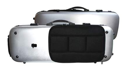 Young Pc Adjustable Oblong Viola Case 15-16.5 Brushed Silver