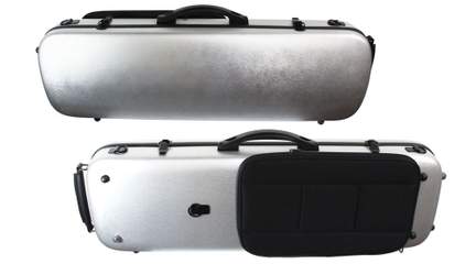 Young Pc Oblong Violin Case 4/4 Brushed Silver