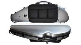 Young Pc Rocket Shaped Violin Case 4/4 Silver Weave