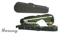 Young Shaped Deluxe Violin Case Black/green 4/4