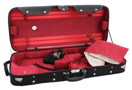 Young Violin / Viola Combination Case Black/red 4/4