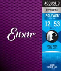 Elixir E11050 Poly Acoust Light 12-53 Set