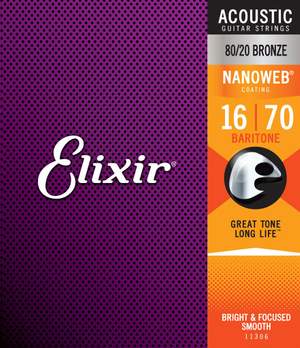 Elixir E11306 Nano 80/20 Acoust 16-70 Baritone 6st