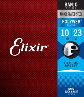 Elixir E11650 Poly Banjo Medium Set