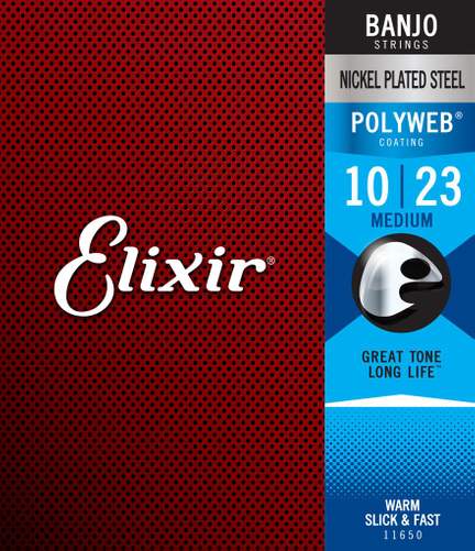 Elixir E11650 Poly Banjo Medium Set