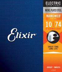Elixir E12062 Nano Elec 8-str Light 10-74 Set