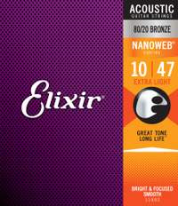 Elixir E11002 Nano 80/20 Acoust 10-47 Xl Set