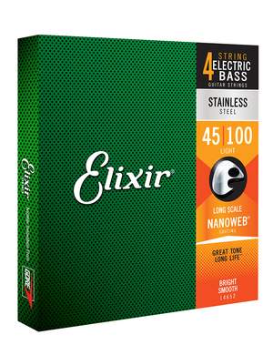 Elixir E14652  Stainless Stl 45-100 Bass Set