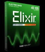 Elixir Stainless Steel 4-String Bass Strings Nanoweb Long Scale, Light/Medium (.045-.105) Product Image