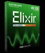 Elixir Stainless Steel 5-String Bass Strings Nanoweb Long Scale, Light/Medium (.045-.135) Product Image