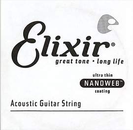 Elixir 80/20 Bronze Single Acoustic Guitar String Nanoweb (.022)