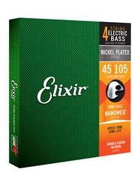 Elixir E14087  Nano Bass Xl Med 45-105 Set