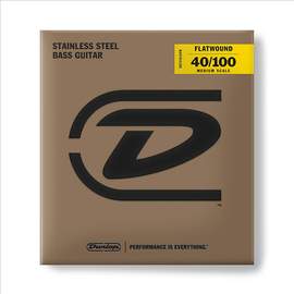 Jim Dunlop Bass S/steel Flatwound Ms Lt 40/100-4/set