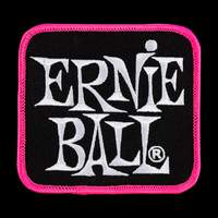 Ernie Ball Stacked Logo Patch - Pink Embroidered