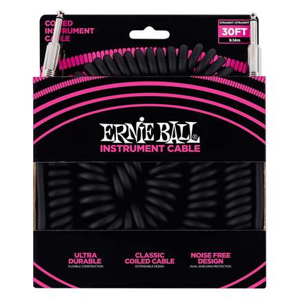 Ernie Ball Coil Cable Ss Black 30ft