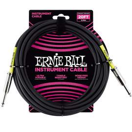 Ernie Ball Inst Cable Ss Black 20ft
