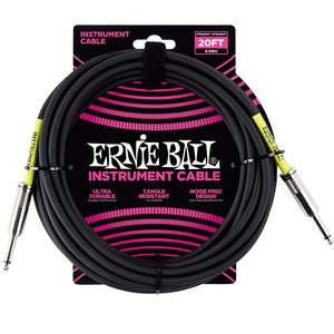 Ernie Ball Inst Cable Ss Black 20ft