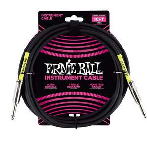 Ernie Ball Inst Cable Ss Black 10ft