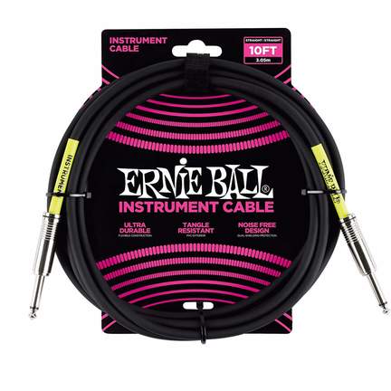 Ernie Ball Inst Cable Ss Black 10ft