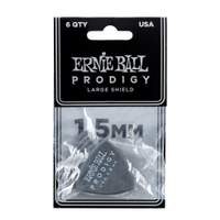 Ernie Ball Prodigy Picks 6-pack 1.5mm Black Lge Shield