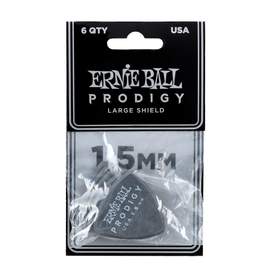 Ernie Ball Prodigy Picks 6-pack 1.5mm Black Lge Shield