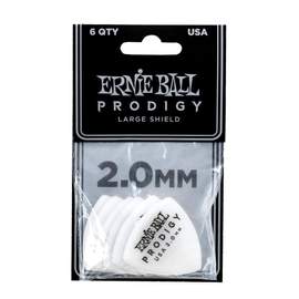 Ernie Ball Prodigy Picks 6-pack 2.0mm White Lge Shield