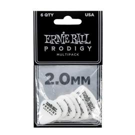 Ernie Ball Prodigy Picks 6-pack 2.0mm White Multipack