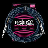 Ernie Ball 25ft Strt-angle Braided Blue