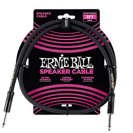 Ernie Ball 3ft Strt-strt Speaker Cable Black